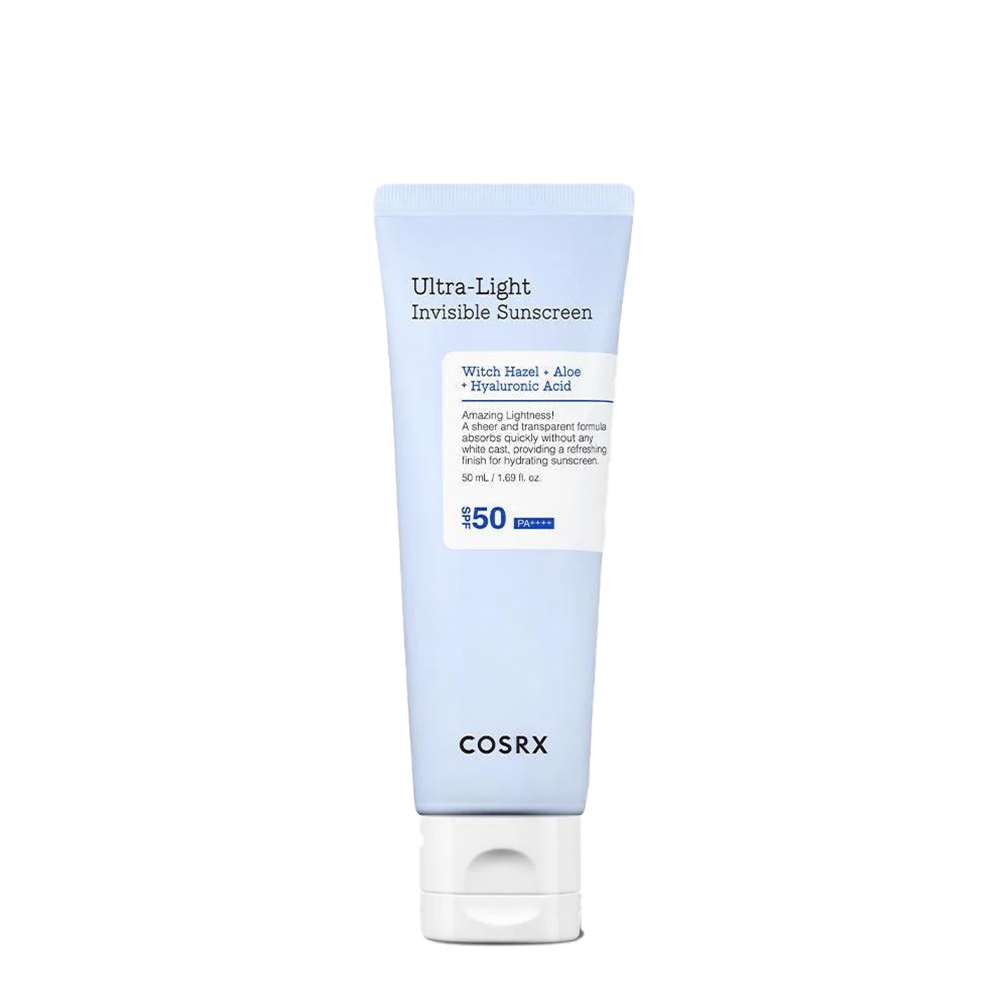 COSRX Ultra-Light Invisible Sunscreen – Transparante zonnebrand met SPF50 zonder witte waas