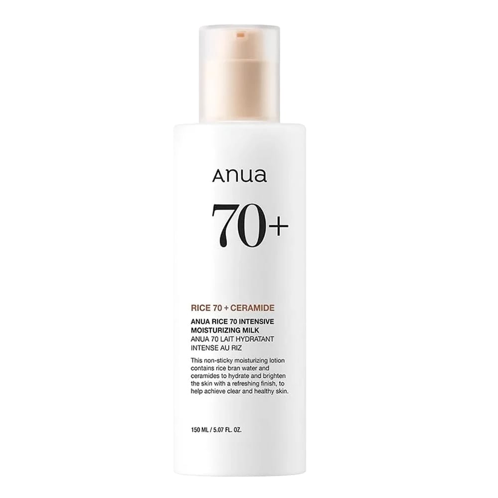 ANUA Rice 70 Moisturizing Milk | 250ml 3 ANUA Rice 70 Moisturizing Milk – Hydraterende lotion met rijstextract en niacinamide voor glass skin