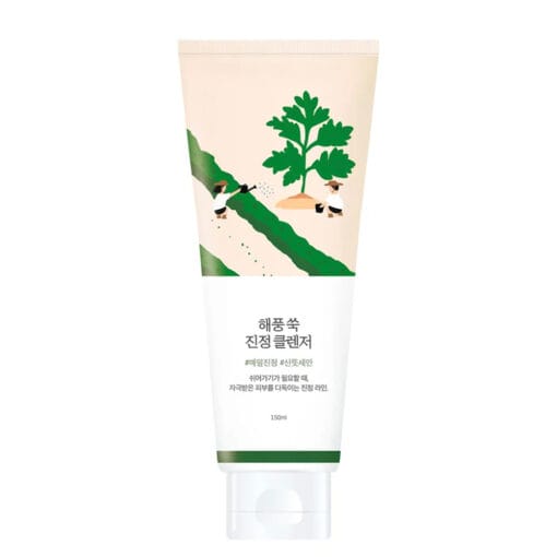 Round Lab Mugwort Calming Cleanser – zachte gezichtsreiniger met bijvoet en CICA voor een kalme huid