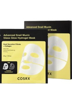 COSRX Advanced Snail Mucin Glass Glow Hydrogel Mask – 3 stuks hydrogelmaskers voor instant glass-skin glow